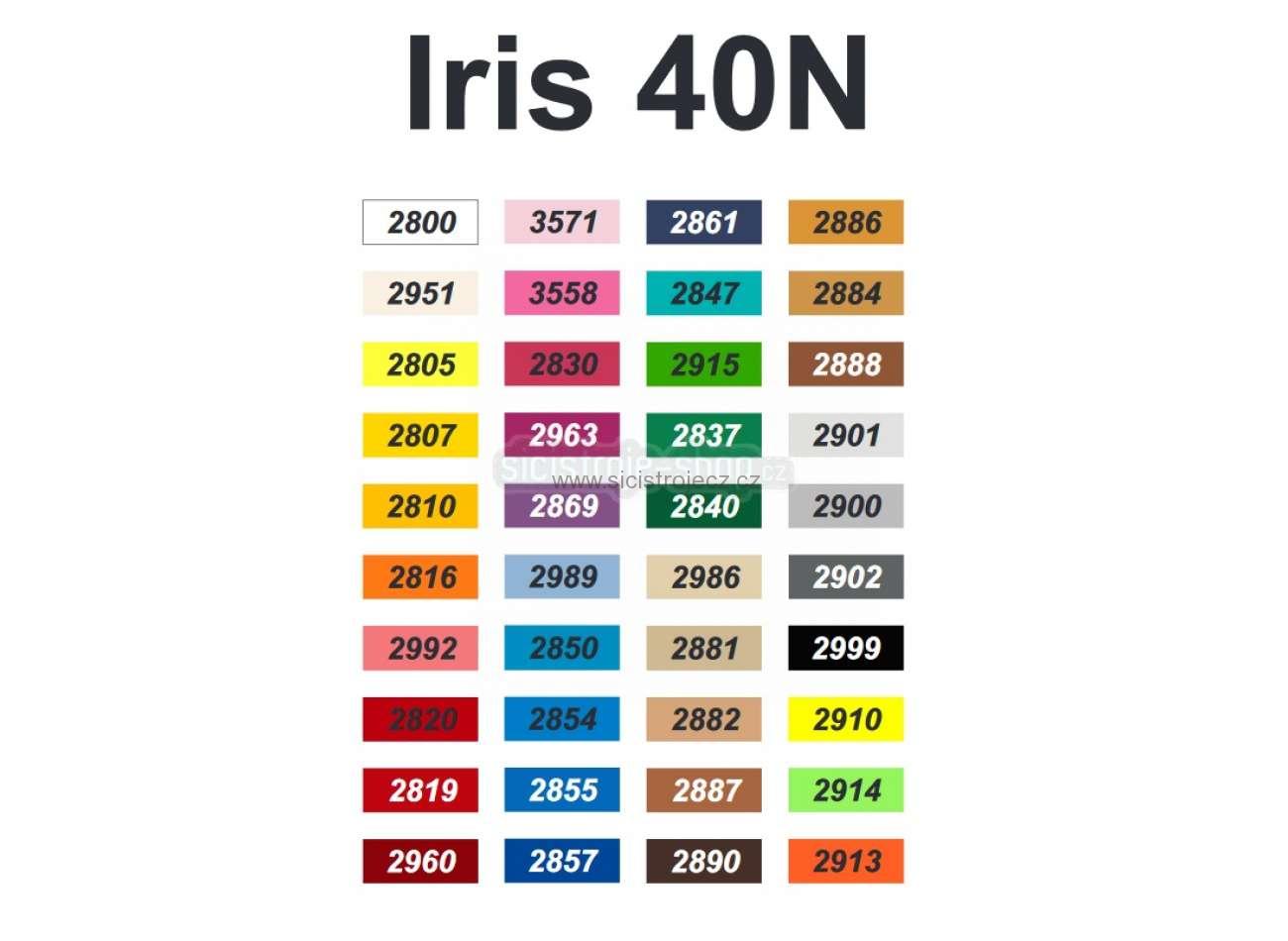Vyšívací nit polyesterová IRIS 5000m