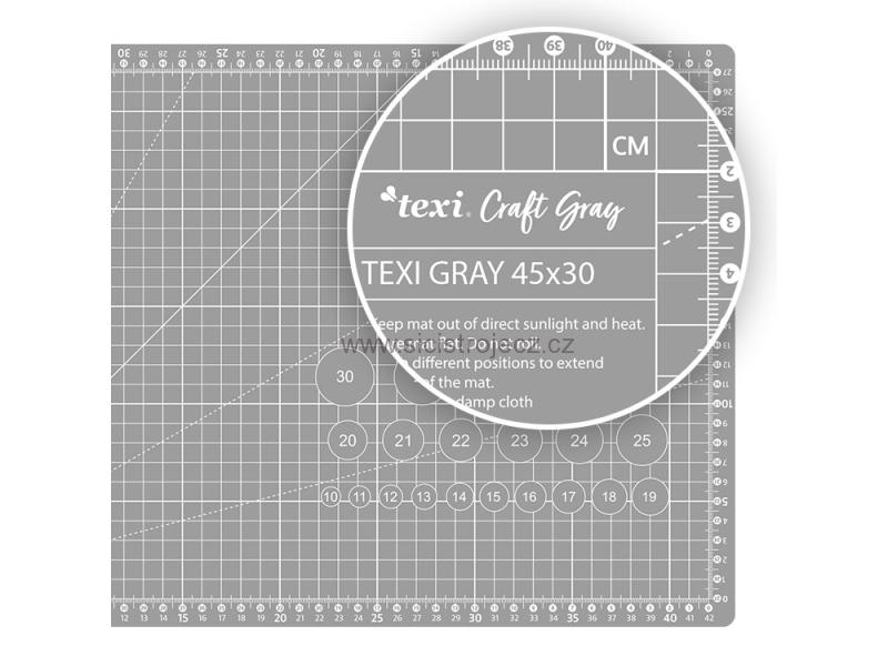 Sada na patchwork a šití Texi Craft šedá 45X30