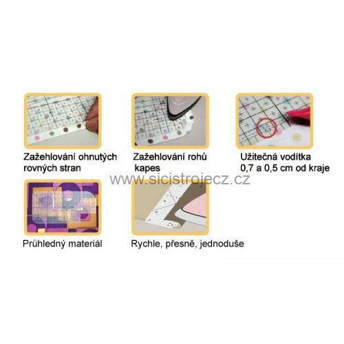 Zažehlovací pravítko 10x20 cm
