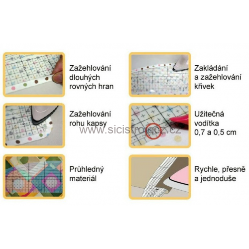 Zažehlovací pravítko 10x30 cm