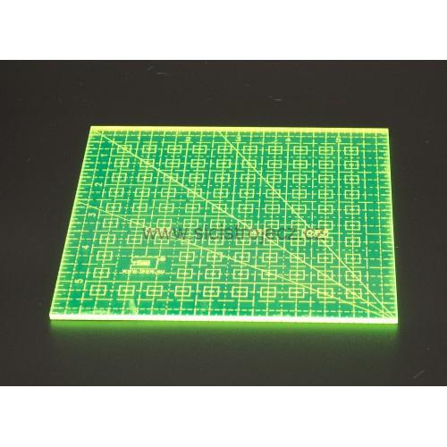 Patchworkové pravítko - 6x6 palců - fluo