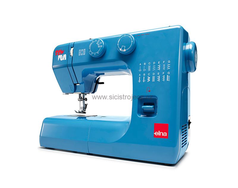 Elna SEW FUN BLUE šicí stroj s CB chapačem