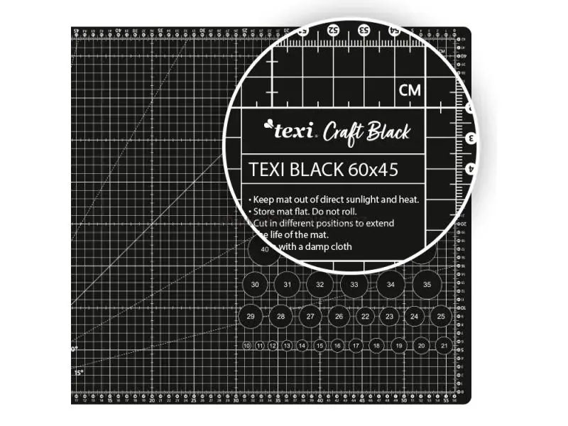 Řezací podložka TEXI BLACK 60X45
