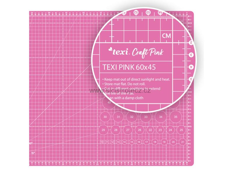 Řezací podložka TEXI PINK 60X45