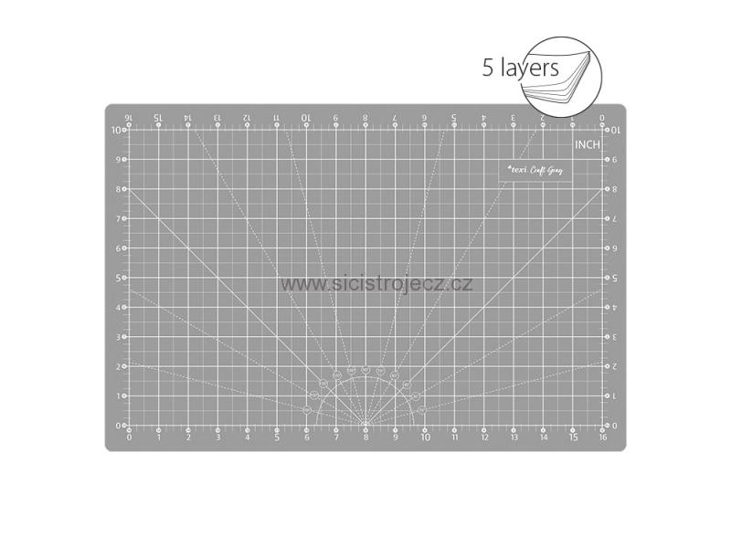 Sada na patchwork a šití Texi Craft šedá 45X30