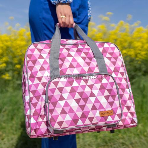 Taška na šicí stroj Diamond Design růžová