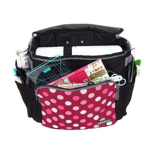 Pojízdná taška na šicí stroj Polka puntík růžová