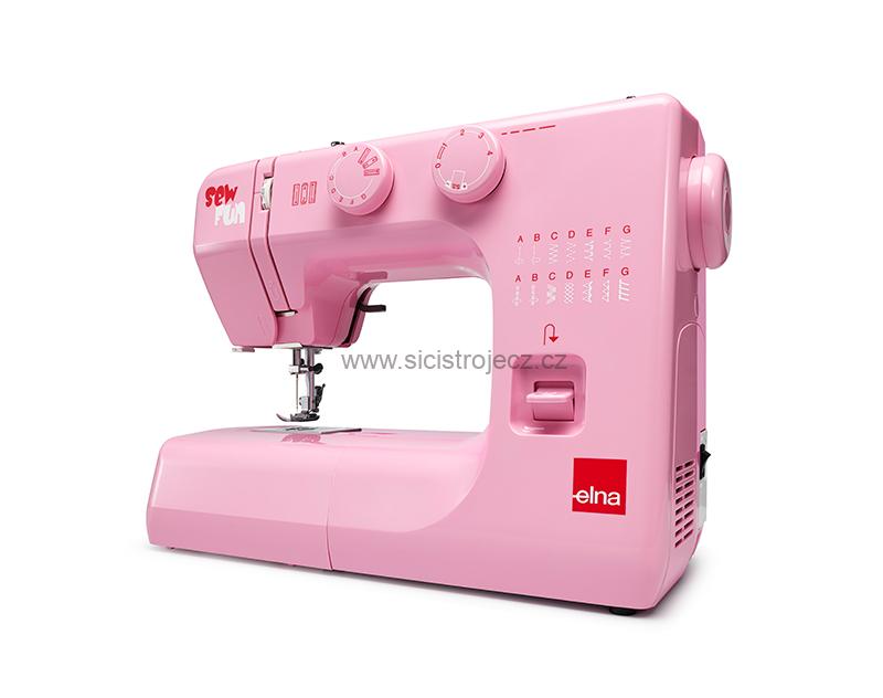 Elna SEW FUN PINK šicí stroj s CB chapačem