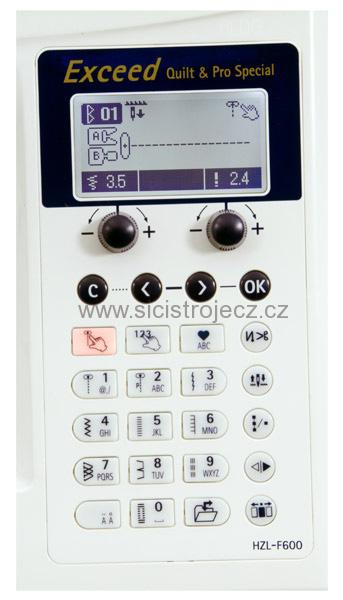 šicí stroj Juki HZL - F600 Exceed Quilt & Pro Special
