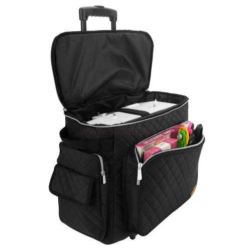 Pojízdná taška na šicí stroj Diamond design růžová