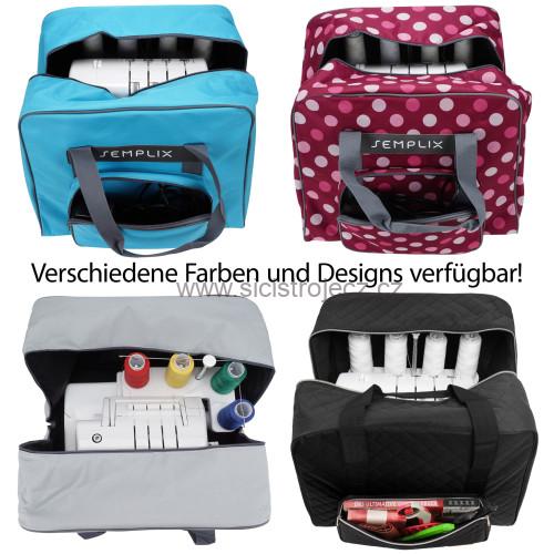 Taška na overlock Semplix Diamond Design (modrá / petrolejová)