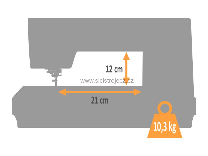 Šicí stroj JANOME SKYLINE S6 AE velikosti XL