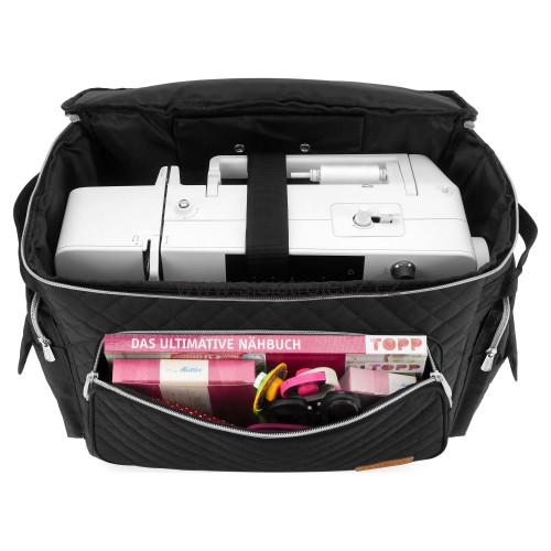 Pojízdná taška na šicí stroj Diamond design růžová