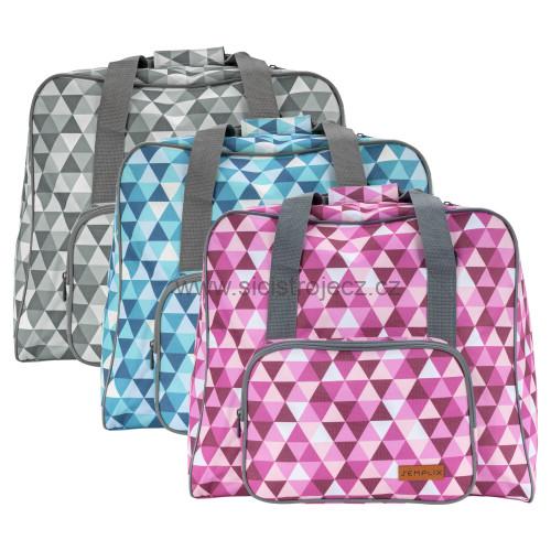 Taška na overlock Semplix Diamond Design (modrá / petrolejová)