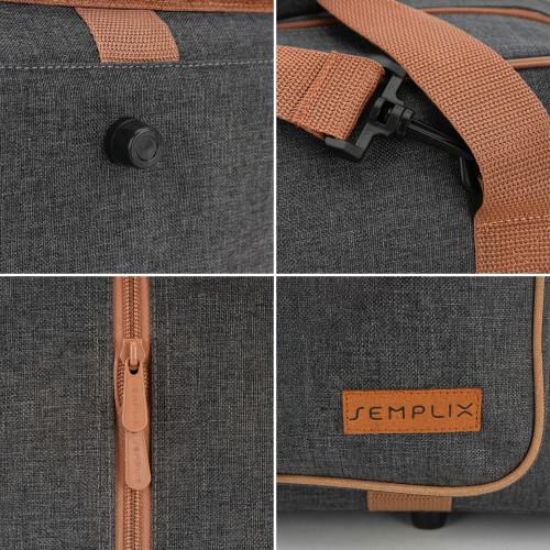 Taška na šicí stroj Semplix antracit/hnědá