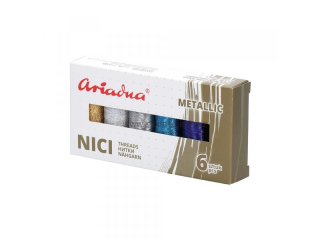Sestava nití Metallic Sky Silva 30N/150 m a 40N/250 m - 6 barev (nebe)