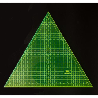 Patchworkové pravítko trojúhelník - 22x20 cm - fluo